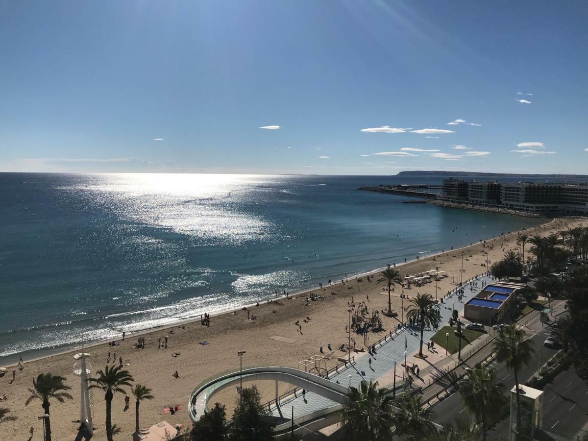 Apartamento Con Vistas Al Mar Primera Linea De Playa Del Postiguet Alicante Dış mekan fotoğraf